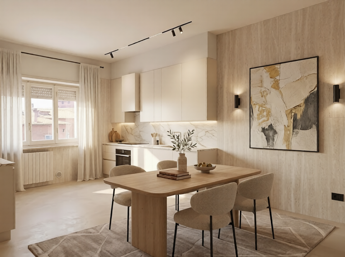 Dopo Cucina e zona pranzo